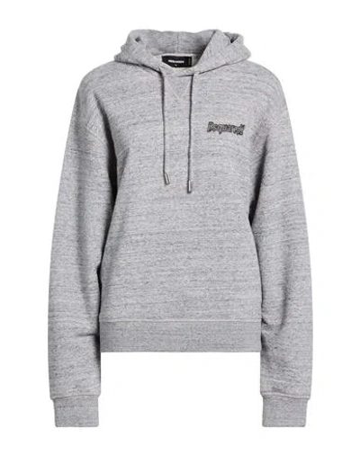 Dsquared2 Woman Sweatshirt Grey Size L Cotton In Gray