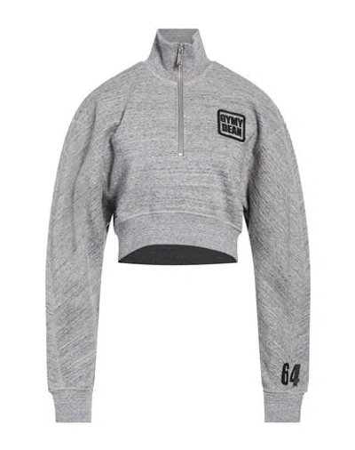 Dsquared2 Woman Sweatshirt Grey Size L Cotton In Gray