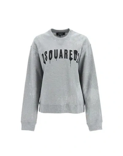 Dsquared2 Woman Sweatshirt Grey Size Xl Cotton