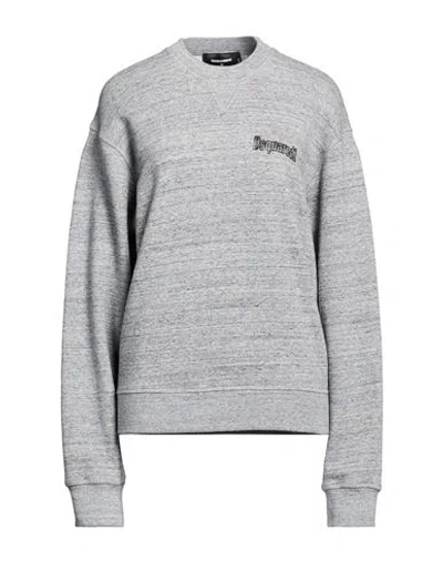 Dsquared2 Woman Sweatshirt Grey Size Xs Cotton, Elastane In Gray