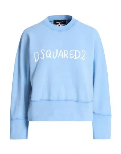 Dsquared2 Woman Sweatshirt Light Blue Size L Cotton