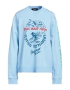 Dsquared2 Woman Sweatshirt Light Blue Size L Cotton