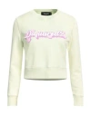 Dsquared2 Woman Sweatshirt Light Green Size M Cotton, Elastane In Green