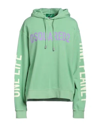 Dsquared2 Woman Sweatshirt Light Green Size L Cotton