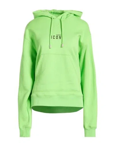 Dsquared2 Woman Sweatshirt Light Green Size Xs Cotton, Elastane