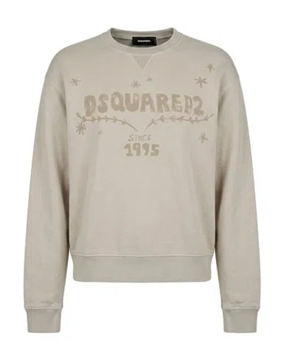 Dsquared2 Woman Sweatshirt Light Grey Size M Cotton In Gray