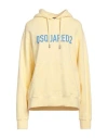 Dsquared2 Woman Sweatshirt Pastel Yellow Size S Cotton, Elastane