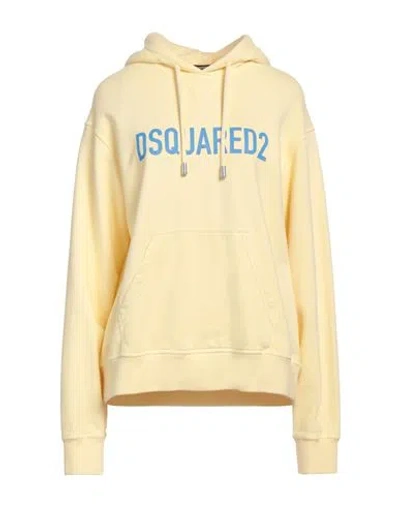 Dsquared2 Woman Sweatshirt Pastel Yellow Size S Cotton, Elastane