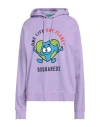 Dsquared2 Woman Sweatshirt Lilac Size Xs Cotton, Elastane In Purple