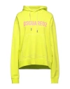 Dsquared2 Woman Sweatshirt Lime Green Size M Cotton, Elastane