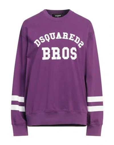 Dsquared2 Woman Sweatshirt Mauve Size Xs Cotton
