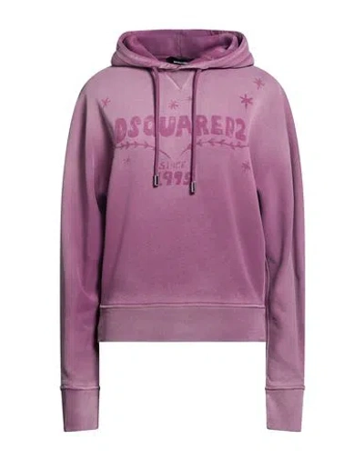 Dsquared2 Woman Sweatshirt Mauve Size Xs Cotton In Purple