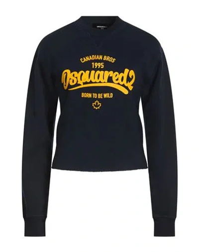 Dsquared2 Woman Sweatshirt Midnight Blue Size Xxs Cotton