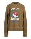 Dsquared2 Woman Sweatshirt Military Green Size L Cotton
