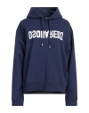 Dsquared2 Woman Sweatshirt Navy Blue Size Xl Cotton In Navy Blue