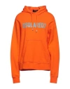 Dsquared2 Woman Sweatshirt Orange Size L Cotton, Elastane