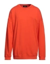 DSQUARED2 DSQUARED2 WOMAN SWEATSHIRT ORANGE SIZE L COTTON, ELASTANE