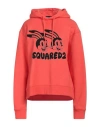 Dsquared2 Woman Sweatshirt Orange Size M Cotton In Orange