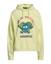 Dsquared2 Woman Sweatshirt Pastel Yellow Size Xs Cotton, Elastane