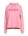 Dsquared2 Woman Sweatshirt Pink Size L Cotton In Pink