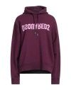 Dsquared2 Woman Sweatshirt Deep Purple Size Xl Cotton