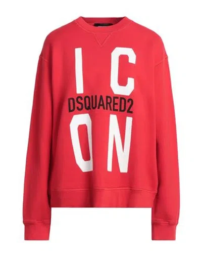 Dsquared2 Woman Sweatshirt Red Size L Cotton