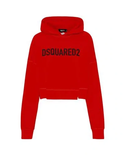 Dsquared2 Woman Sweatshirt Red Size Xl Cotton