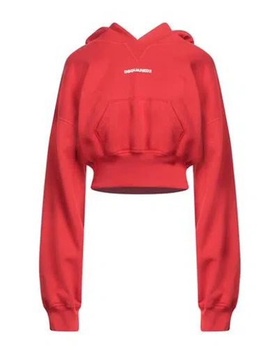 Dsquared2 Woman Sweatshirt Red Size Xs Cotton, Elastane In Red