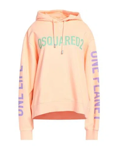 Dsquared2 Woman Sweatshirt Salmon Pink Size M Cotton