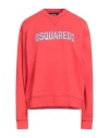 Dsquared2 Woman Sweatshirt Tomato Red Size S Cotton, Elastane