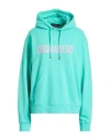 Dsquared2 Woman Sweatshirt Turquoise Size Xs Cotton In Blue
