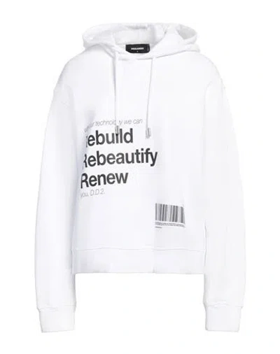 Dsquared2 Woman Sweatshirt White Size L Cotton