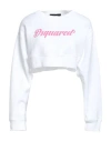 Dsquared2 Woman Sweatshirt White Size L Cotton In White