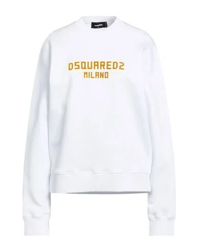 Dsquared2 Woman Sweatshirt White Size L Cotton