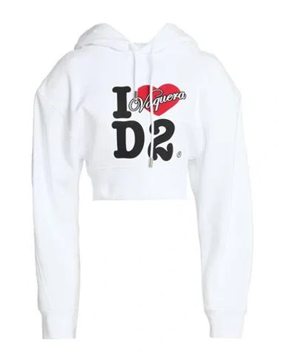 Dsquared2 Woman Sweatshirt White Size L Cotton