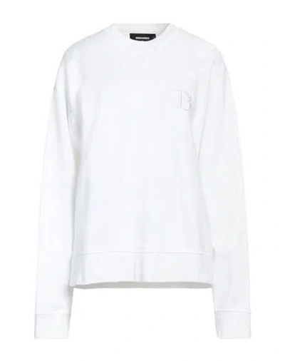 Dsquared2 Woman Sweatshirt White Size Xl Cotton