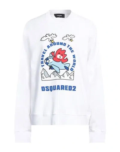 Dsquared2 Woman Sweatshirt White Size L Cotton