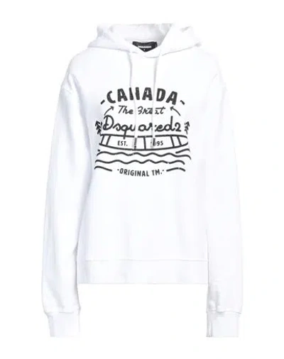 Dsquared2 Woman Sweatshirt White Size L Cotton