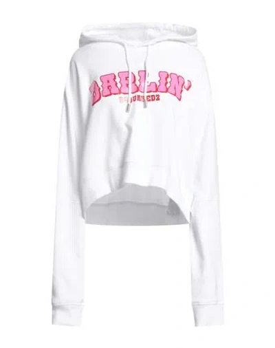 DSQUARED2 DSQUARED2 WOMAN SWEATSHIRT WHITE SIZE L COTTON