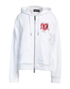 Dsquared2 Woman Sweatshirt White Size L Cotton, Elastane In White