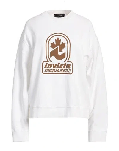 Dsquared2 Woman Sweatshirt White Size M Cotton