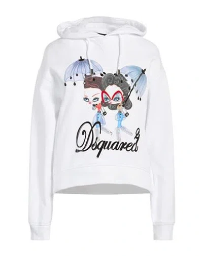 Dsquared2 Woman Sweatshirt White Size M Cotton