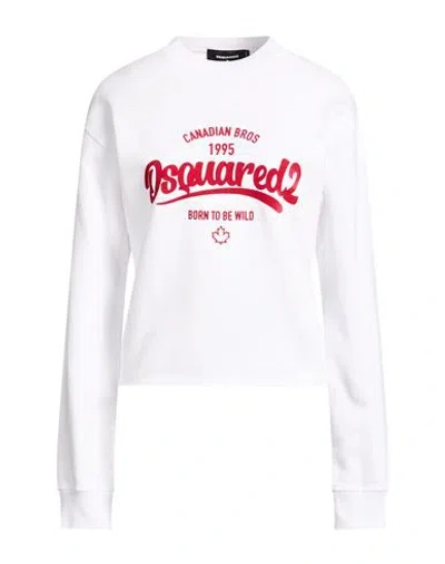 Dsquared2 Woman Sweatshirt White Size M Cotton
