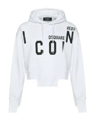 Dsquared2 Woman Sweatshirt White Size Xl Cotton