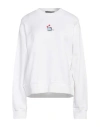 Dsquared2 Woman Sweatshirt White Size Xs Cotton, Elastane