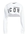 Dsquared2 Woman Sweatshirt White Size Xs Cotton, Elastane