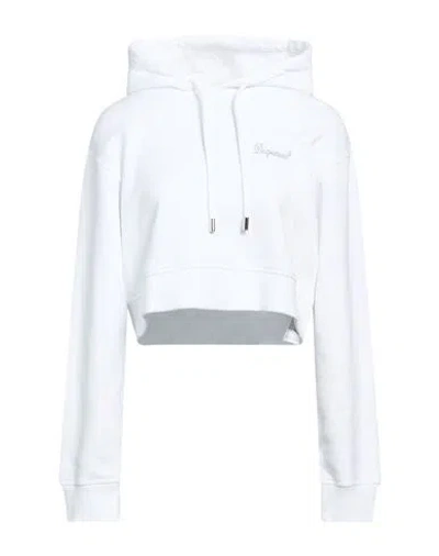 Dsquared2 Woman Sweatshirt White Size Xxs Cotton In Multi