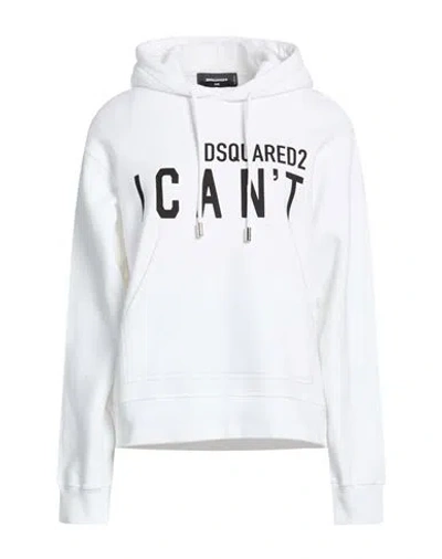 Dsquared2 Woman Sweatshirt White Size Xxs Cotton, Elastane In Blue