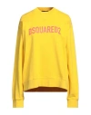 Dsquared2 Woman Sweatshirt Yellow Size L Cotton In Yellow