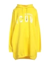 Dsquared2 Woman Sweatshirt Yellow Size S Cotton, Elastane